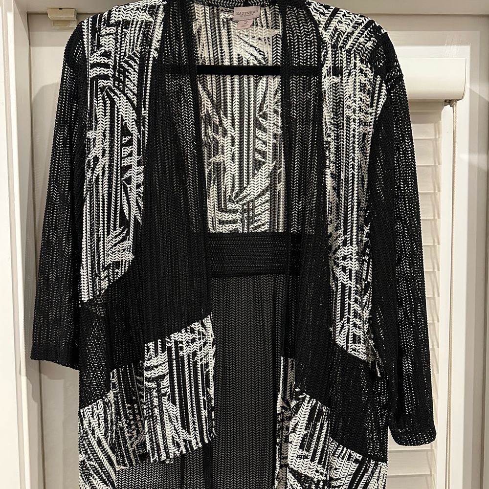 Chico's Monochrome Knit Cardigan
